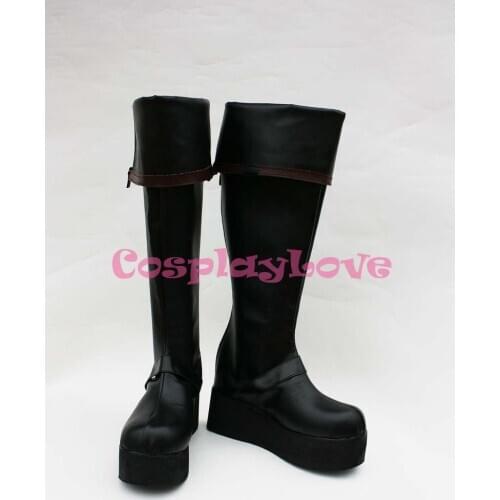 D.Gray-man 3th Yu Kanda Cosplay Shoes Long Boots Hand Made Custom-made For Halloween Christmas CosplayLove