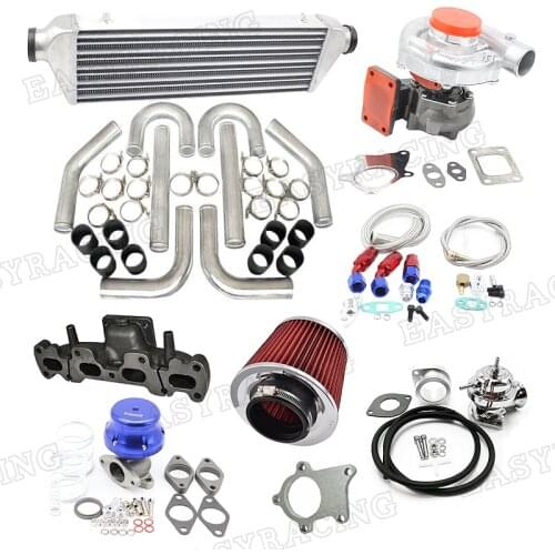 Turbo Kit T3/T4 for 94-05 Mazda Miata 1.8L MX-5 NA8 NB IC PK WG BOV Manifold