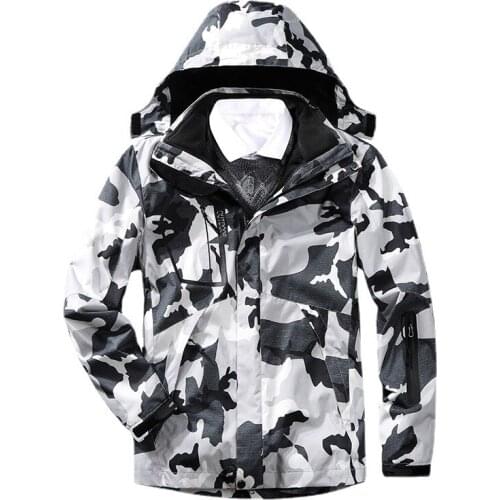 Camouflage Windbreaker Jacket Men Running Climbing Trekking Clothing Windproof Men Hooded Oversized Jacket Casaco Masculino