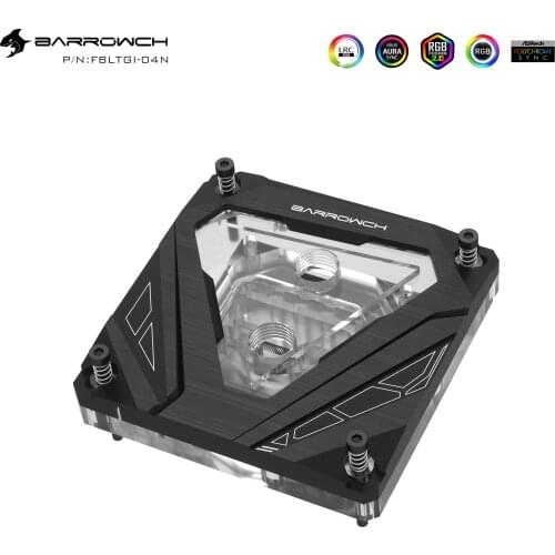 Barrowch M series CPU water block use for INTEL115X 1200 X99/X299 Acrylic+Copper radiator A-RGB 5V 3PIN Hearder in Motherboard