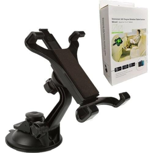 360 Degree Rotation Suction Cup Car Mount Lazy Tablet Holder for iPad Samsung Galaxy Tab 7-11inch Tablet PC