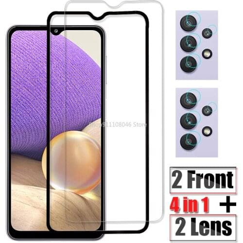 For Samsung Galaxy A32 Glass Screen Protector On For Samsung A32 5G Protective Glass Galax A 32 32A Camera Lens Protection Film
