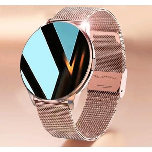 2021 New Fashion Ladies Smart Watch Full Screen Touch IP68 Waterproof Heart Rate Monitoring Womens Watches For Android IOS+Box