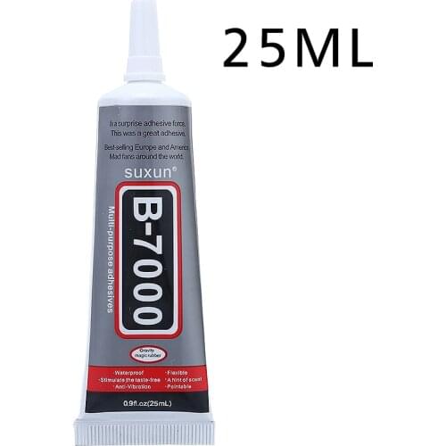 1pc B7000 25ML Rhinestone Glue Epoxy Resin Transparent Semi-fluid Super Glue Sealant For Jewelry Glass Leather Plastics