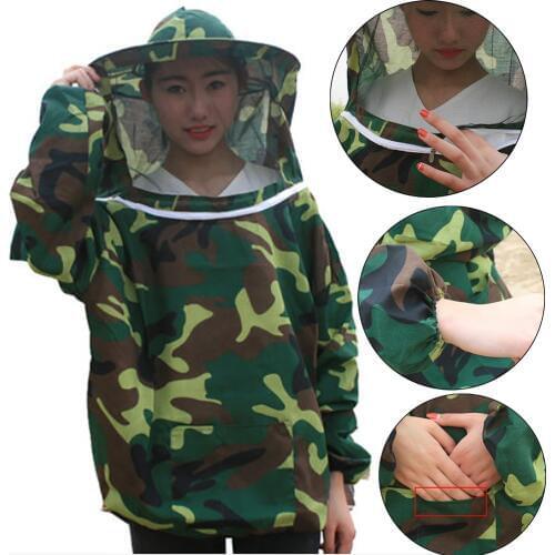1PCS bee protection camouflage head net anti fly hoodie jacket coat insect protect net mesh full face mosquito netting garden