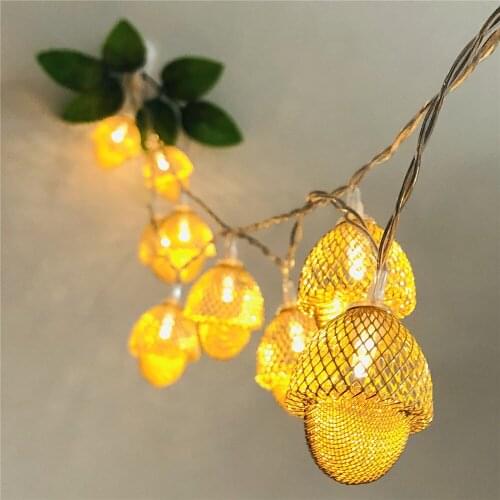 10/20Leds Light Christmas Pine Cones LED String Lights Battery Operated Fairy Lights Indoor Outdoor Decor Home Ornament