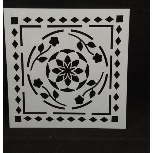 15*15 Vintage flower Layering Stencils for Diy scrapbook/photo album Decorative Embossing coloring,painting stencil,home decor