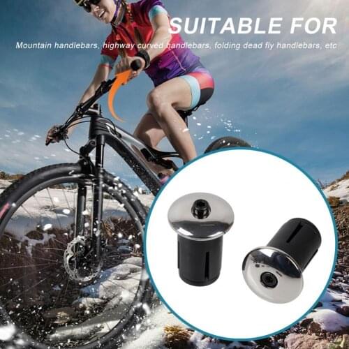 2Pcs Handlebar Expansion Plugs Electroplating Universal Aluminum Alloy Durable Road Mountain Bike Grip Bar End Caps for MTB