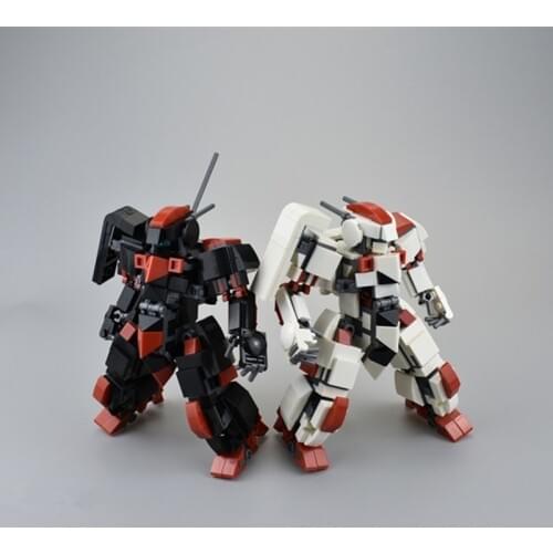 450Pcs MOC Tactical Mecha Model Small Particle Building Blocks Educational Toy Set for DIY Toy