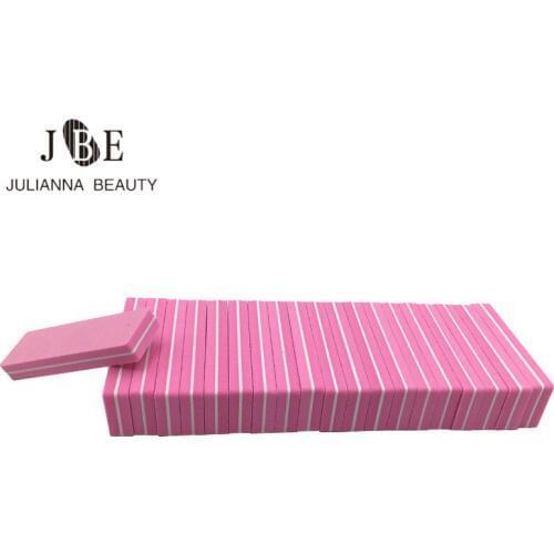 50pcs/set New Pink Nail Professional Sponge Nail File Block Manicure disposable Nail File Set Washable Art Tools