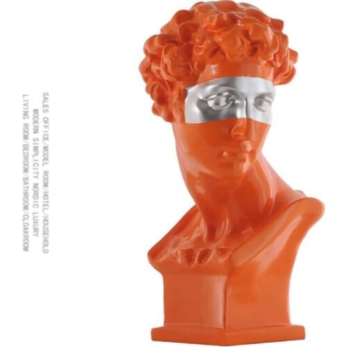 59cm David Statue Head Portraits Large Gypsum Michelangelo Home Decoration Resin Art Craft Sketch Practice Room Decor sculpture