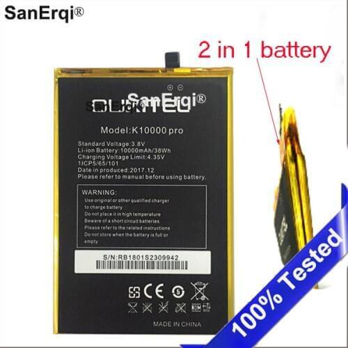 For Oukitel k10000 Pro Battery 100% Original Large Capacity Real 10000mAh Battery Replacement For oukitel k10000Pro Sanerqi