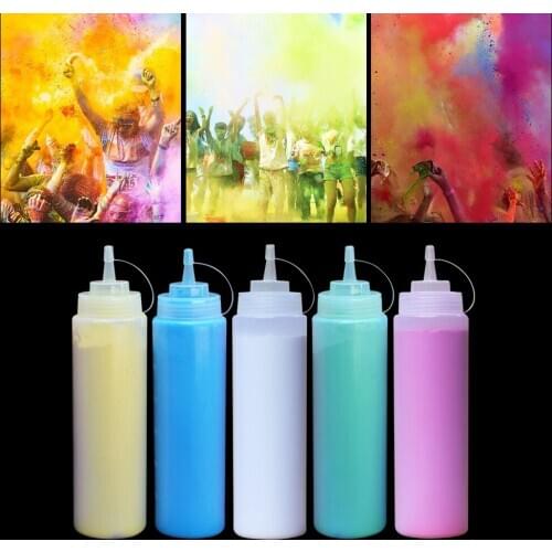 Behogar 1 Bottle 11oz Festival Running Throw Colored Corn Starch Powder Flour for HOLI Christmas Parties Celebration Supplies