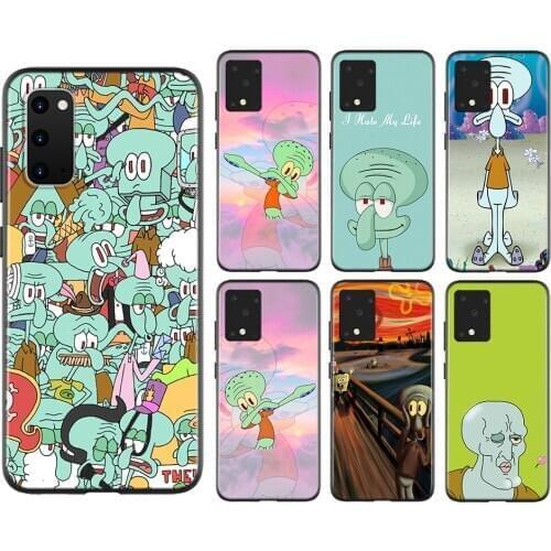 Cartoon Squidward Tentacles For Samsung Galaxy A01 A11 A12 A21 A21S A31 A41 A42 A51 A71 A32 A52 A72 A02S UW Phone Case