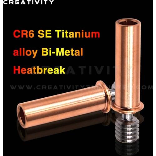 CR6 SE All Metal Bimetal Heatbreak Copper Titanium TC4 Throat Upgrade For Creality CR-6 SE/Max/CR-5 PRO 3D Printer Parts