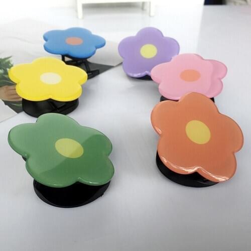 Mobile Phone Air Bag Holder South Korea Creative-Epoxy Cartoon Air Cushion Fastened Ring Gift Lazy Folding Bracket Holder