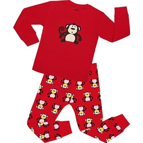 Baby Girls Lovely Heart Stich Pajamas Children Animal Cartoon Cotton Pajama Sets Baby Kids Clothes Sets Girls Pajama Pijamas