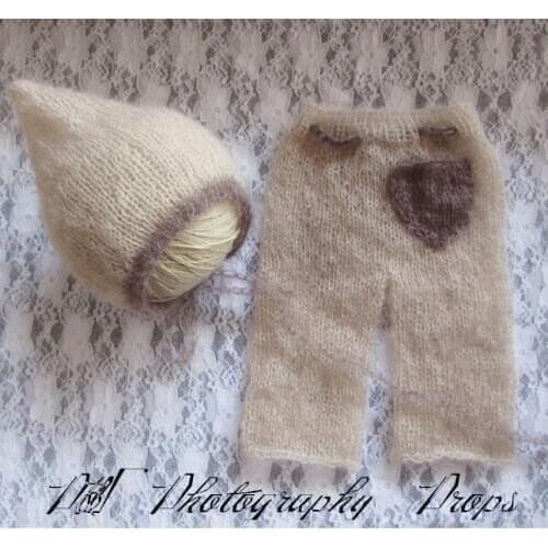 Baby Pixie Hat and Pants Baby Clothing Set Newborn Pants with Heart Photography Props