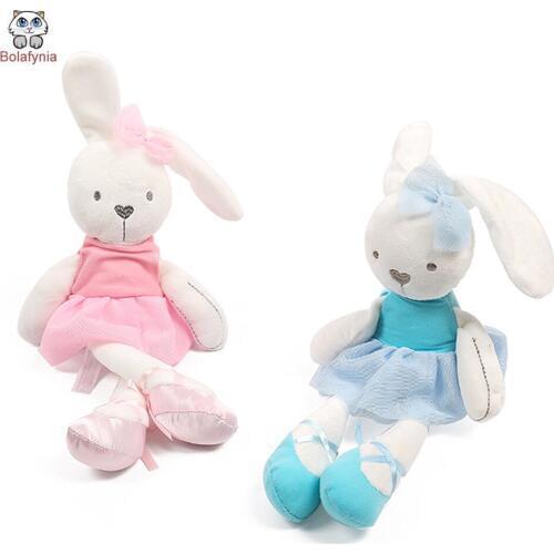 BOLAFINIA baby plush toys Baby sleeping with rabbit doll for children kids Christmas birthday stuffed toy gift