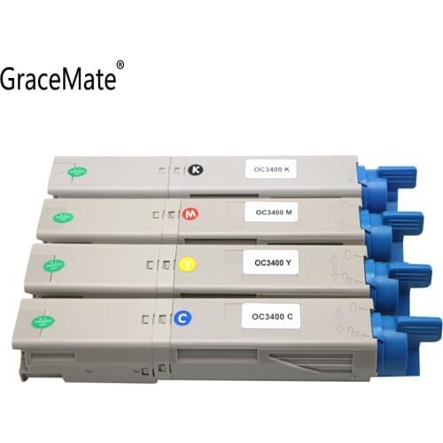 GraceMate Toner Cartridge Compatible for OKI C3300 C3400 3450 3530 3600 Printers Color Toner Cartridges