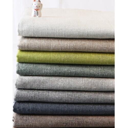 Cotton linen fabric thicker Reverse velvet cloth canvas linen dustproof pure color diy sofa table curtain linen fabric 11colors