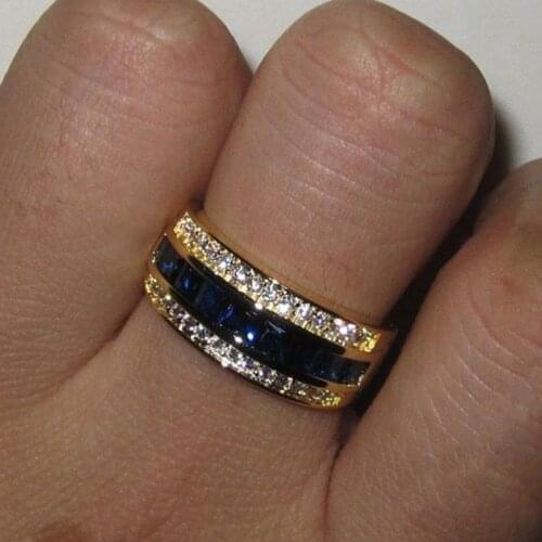 Exquisite Gold Color Engagement Rings For Women Jewelry Moissanite Ring Fine Jewelry Valentines Day