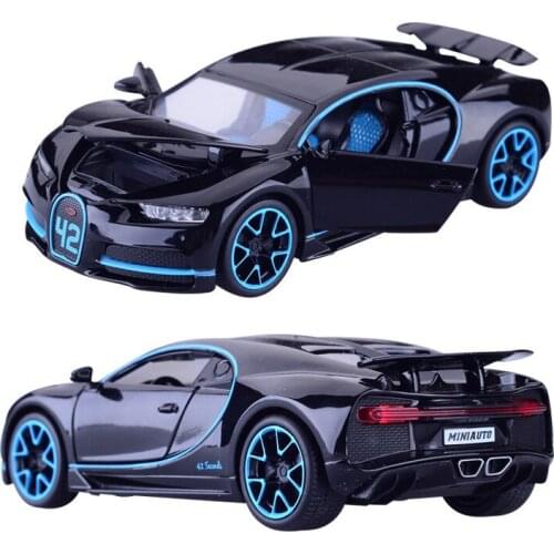 1:32 Simulation Chiron Collection Model Alloy Cars Diecast Metal Toys For Adults Children With Light Sound