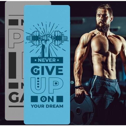 Gym Exercise Mats Workout Push Ups Sit-ups Crossfit Yoga Mat 6MM Non-slip TPE Home Fitness Mat Gift Bag & Gloves