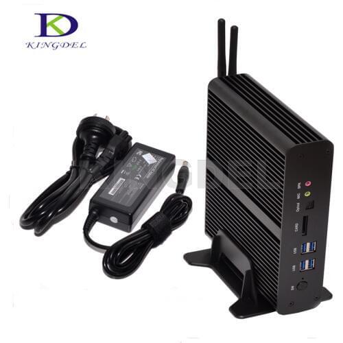 Hot selling Broadwell Fanless Mini PC Intel Core i7 5500u Windows 10 Mini-ITX Desktop Computer HD5500 HTPC TV Box