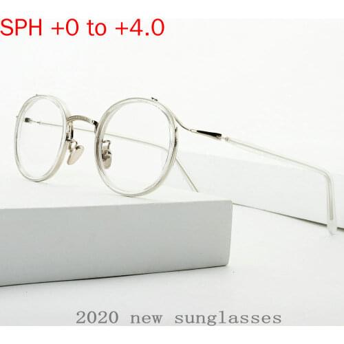 Fashion Chic Sexy Small Anti-blue Reading Glasses Woman Retro Vintage Comfortable Magnifier Presbyopic Glasses Metal Round NX