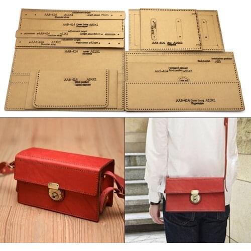Fashion Leather Crossbody Bag Kraft Paper Template, Sewing Acrylic Drawing Pattern Mould,DIY Leather Bag Design Stencil Supplies