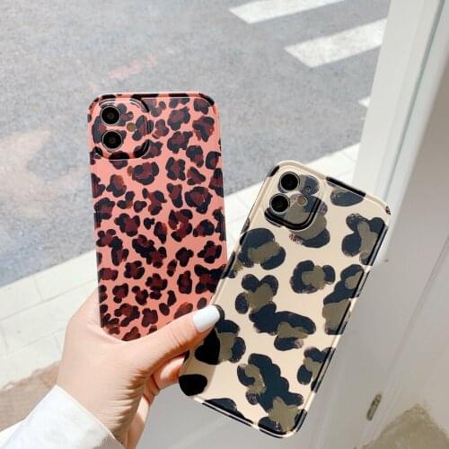 Lovely Animal Print Leopard Print Soft IMD Back Phone Case Cover For iPhone 7 8 Plus 11 Pro Max X XR XS Max 12 mini Skin