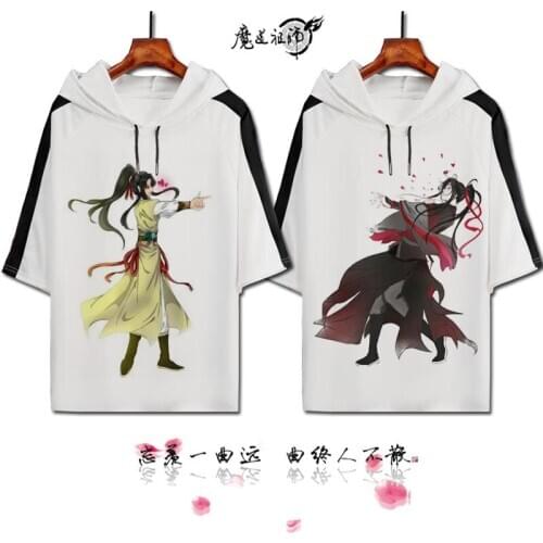 New Anime Mo Dao Zu Shi Wei WuXian LanWangJi BL Cosplay Summer Spring Casual Hoodie Unisex Hoddie With Cap Top