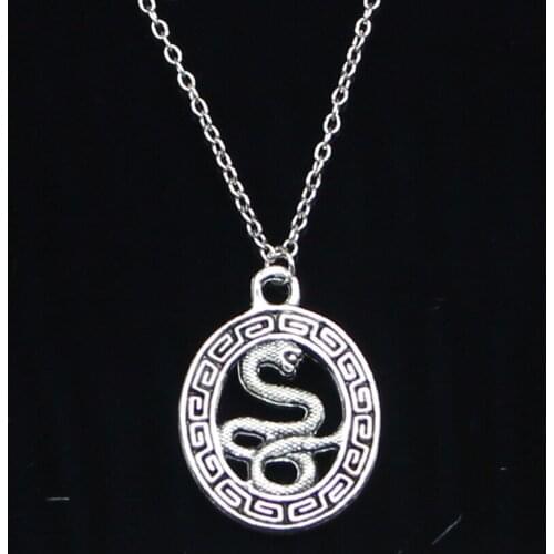 New Fashion Necklace 34x25mm snake totems Pendants Short Long Women Men Colar Gift Jewelry Choker