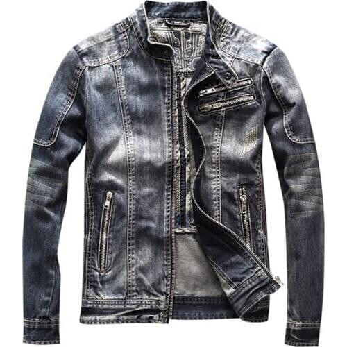 2020 New Arrivals Automotive Mens Denim Jacket and Coat Plus Size 3XL 4XL Streetwear European Designer Male Suit Jeans Coat A988