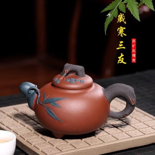 Sand Pot Wholesale Agent Original Mine Bottom Groove Qingchun Handmade Suihan Sanyou Teaware Gift Box One Substitute