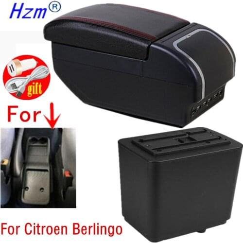 For Citroen Berlingo Armrest box Peugeot partner 2014 Car accessories Original hand box Double layer chargeable