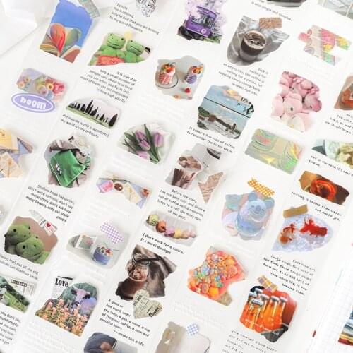 Transparent PET Tape Art Girl Hand Account Collage Material Masking Tapes Scrapbooking Journal Stickers Paper Craft Stationery