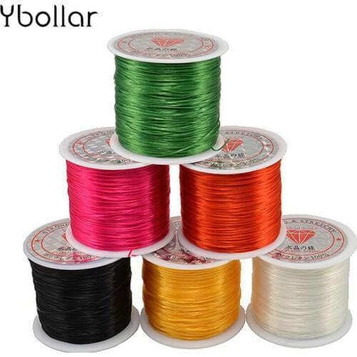 1mm 60 Meters/roll Colorful Stretch Elastic Crystal Line Beading Cord Wire String Thread DIY Bracelet&Necklace Jewelry Making