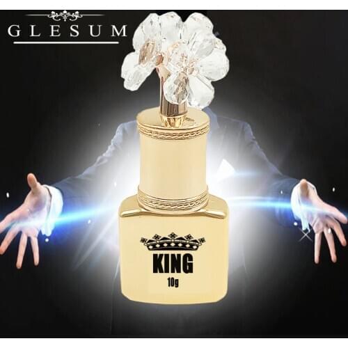 Glesum 1-2s Dry Time Most Powerful Fastest King Glue S+ For Eyelash Extensions MSDS Soft Adhesive 10ml Flower Cap False Lash Glu