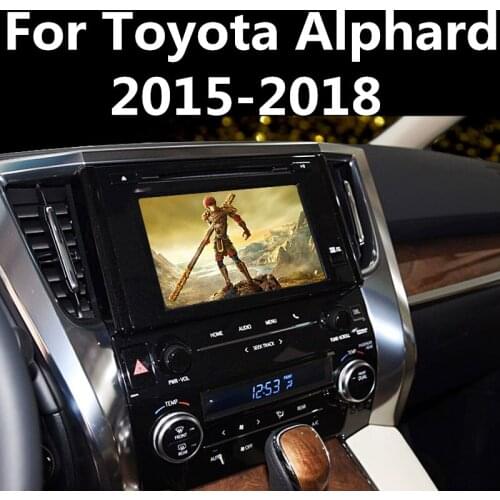 For Toyota Alphard 2015-2018 Car styling Navigation Tempered Glass Screen Protector Steel Portective decoration Auto Accessories