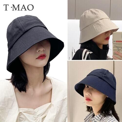 T-MAO Women Bucket Hat Fisherman Hat Cotton Graffiti Crayons Cotton Cute Kpop Print Fashion Mens Caps Sun Hats for Women