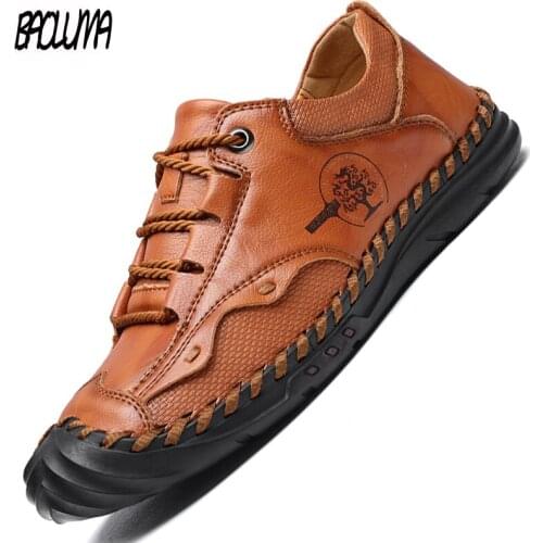 Brand Mens Shoes Genuine Leather Loafers Casual Shoes Handmade Platform Breathable Luxury Outdoor Walking Mens Driving Shoes
