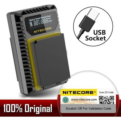 Nitecore FX1 Dual Slot USB Charger For Fujifilm NP-W126 NP-W126S Camera Battery X-Pro1 X-T1 XE1 XE2 XA1 XA2 XM1 HS30 X-T2 X-E2S