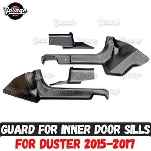 Max guards of inner door sills for Renault / Dacia Duster 2015-2017 ABS plastic accessories protect of carpet car styling tuning