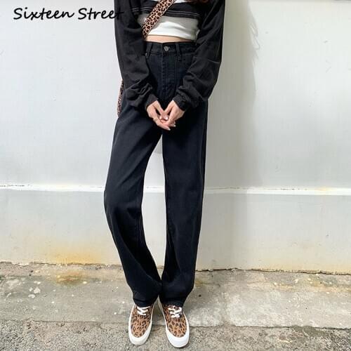 Baggy Jeans for Women 2020 Boyfriend Mom Jeans High Waist Black Loose Straight Denim Pants Fashion Vintage Quality Streetwear