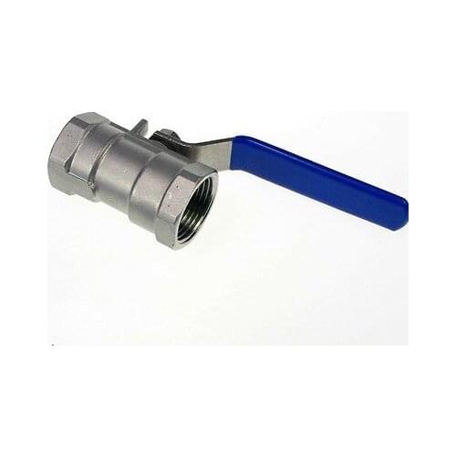 1)DN40 G1.5" Size Female Reducer Ports 304 Stainless Steel one-piece Ball Valve