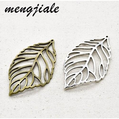 1pcs Vintage Alloy Metal Big Tree Leaves Charms For Necklace Jewelry Making Finding Accessories Wholesale 92*51mm