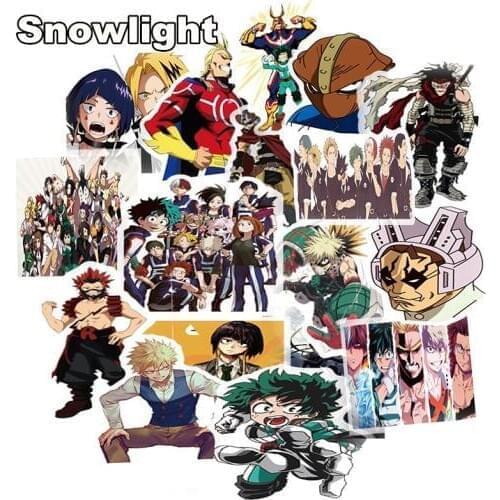 10/30/50 Pcs/pack My Hero Academy Cartoon Waterproof Sticker For Motorcycle Laptop Guitar Luggage Decals Refrigerator Stickers