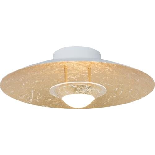 12W led ceiling Plafon, contemporary and elegant style, warm light tone 3000K 2400 lumens, gold finish